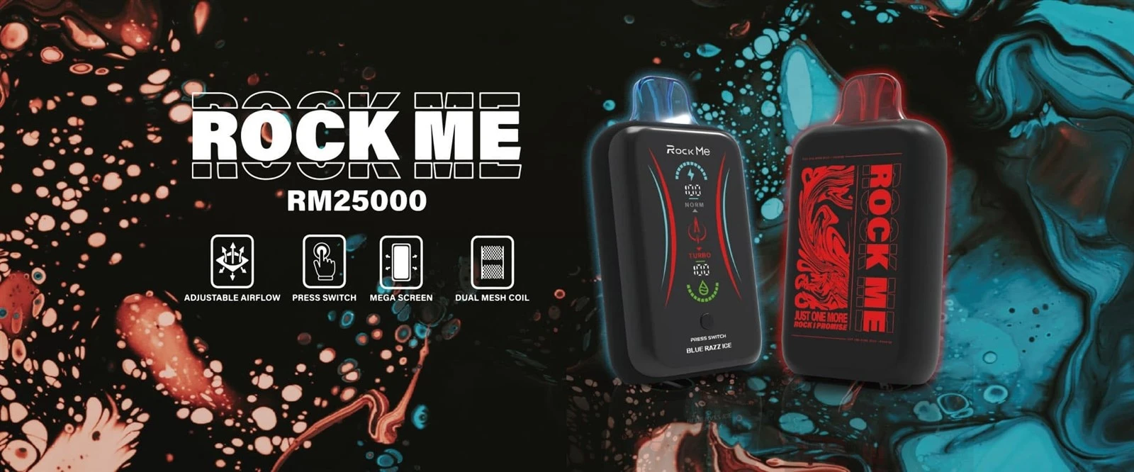 Rock Me 25000 Puffs Disposable Vape Dual Mesh Coil 5 50mg Nic Rock Me 25000 Puffs Disposable Vape Dual Mesh Coil 5 50mg Nic