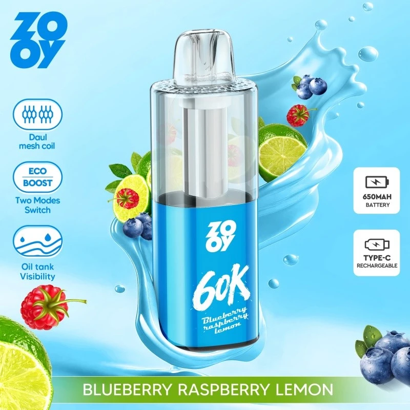 ZOOY FIZZ 60K PUFF BLUEBERRY RASPBERRY LEMON ZOOY FIZZ 60K PUFF BLUEBERRY RASPBERRY LEMON