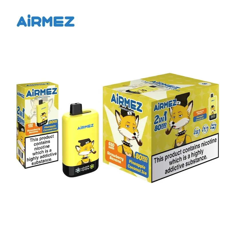 Airmez Fox 80k 2 in 1 Pro Strawberry-Banana-Pineapple-Coconut-Ice Airmez Fox 80k 2 in 1 Pro Strawberry-Banana-Pineapple-Coconut-Ice