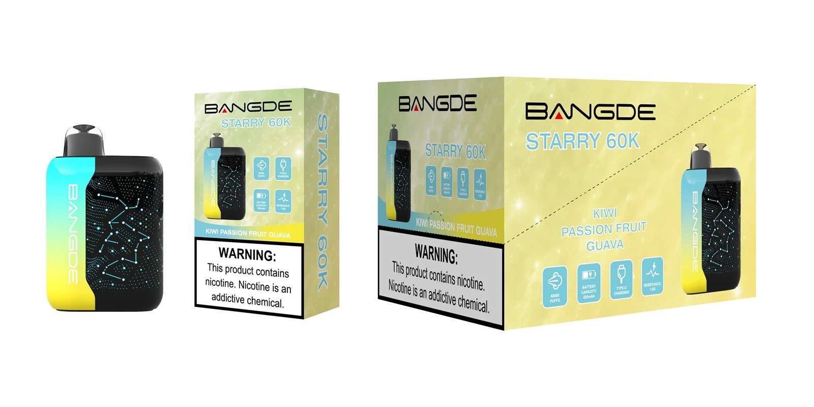 Bang DE Starry 60k Kiwi Passion Fruit Guava Bang DE Starry 60k Kiwi Passion Fruit Guava