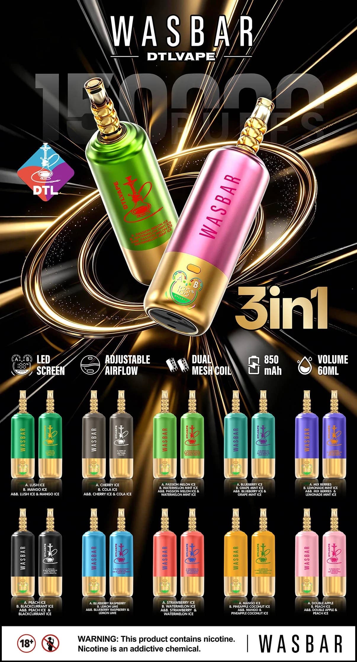 WASBAR DTL 150K 3 in 1 vapen WASBAR DTL 150K 3 in 1 vapen